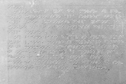 example of braille text
