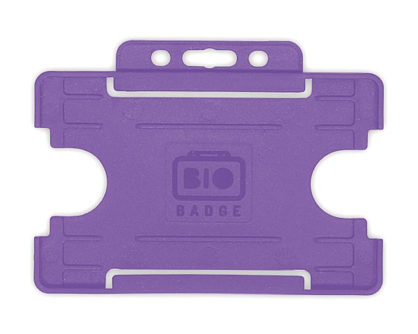 Purple Single Sided Open Faced ID Card Holders (Landscape) (Pack of 100)