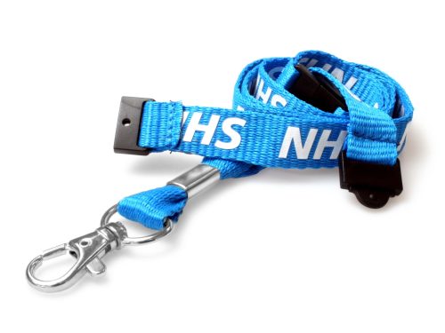 15mm Recycled NHS Lanyards with Double Breakaway (Pack of 100)