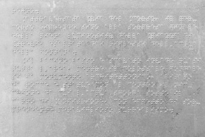 example of braille text