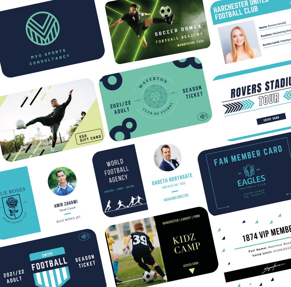 examples of cards for sports team